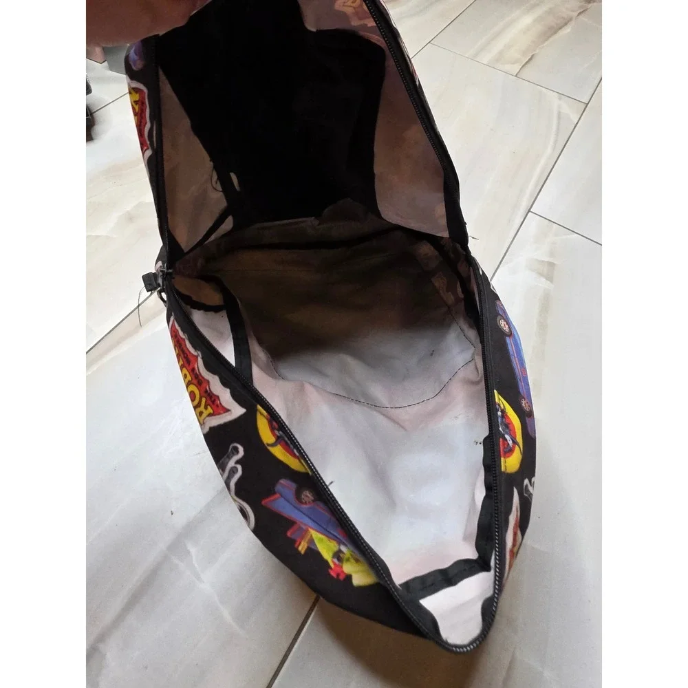 Batman and Robin‎ Comic Print Backpack Black Yellow DC Comics Superhero Bag